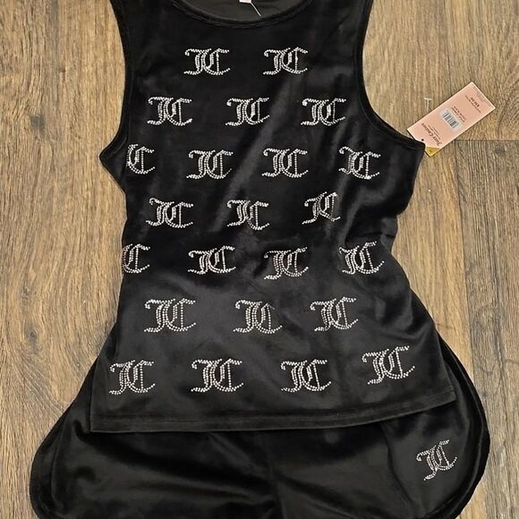 Juicy Couture JC Rhinestone Tank & Short PJ Set - Picture 3 of 8